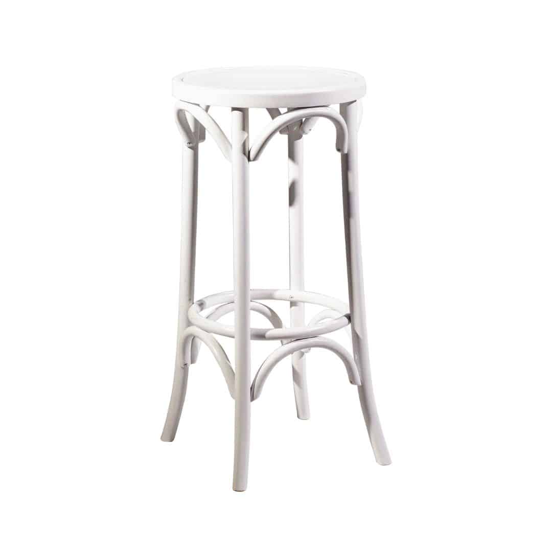 Bentwood Bar Stool – White