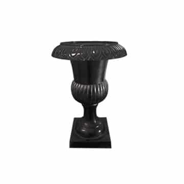 Ornate Urn – Black Iron – 38cmH