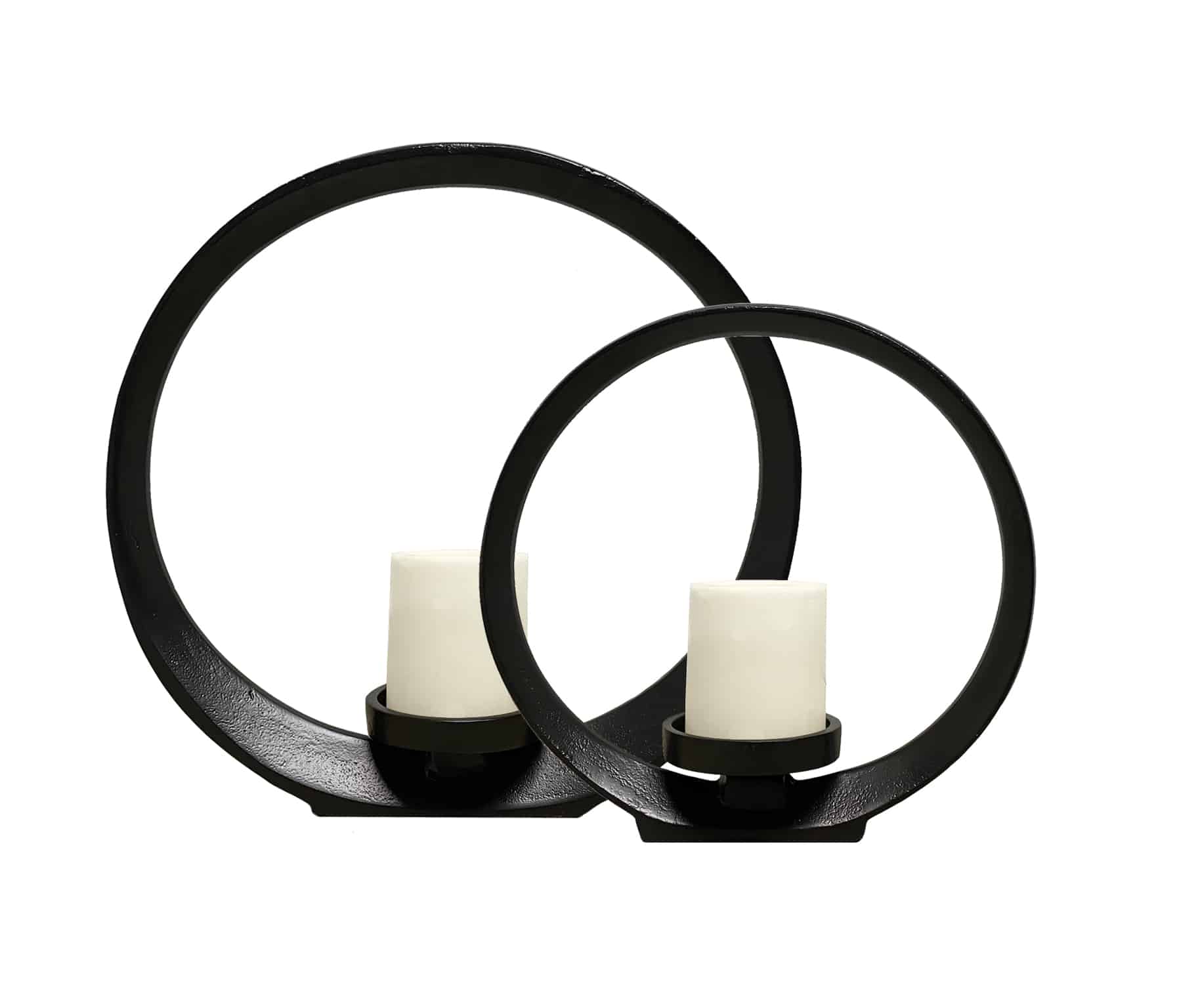 Otto Candle Holder – Black – Set of Two