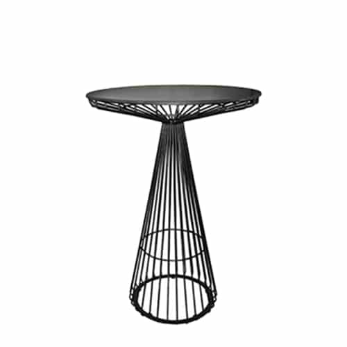 Wireworx Bar Table – Black with Metal Top – 75cmW x 105cmH