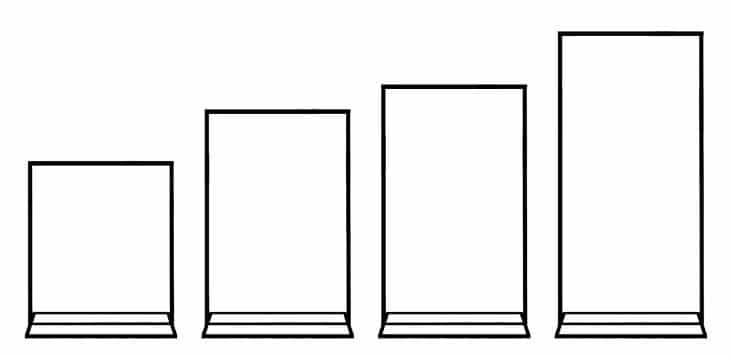 Rectangular Display Frame – Black – Assorted Sizes