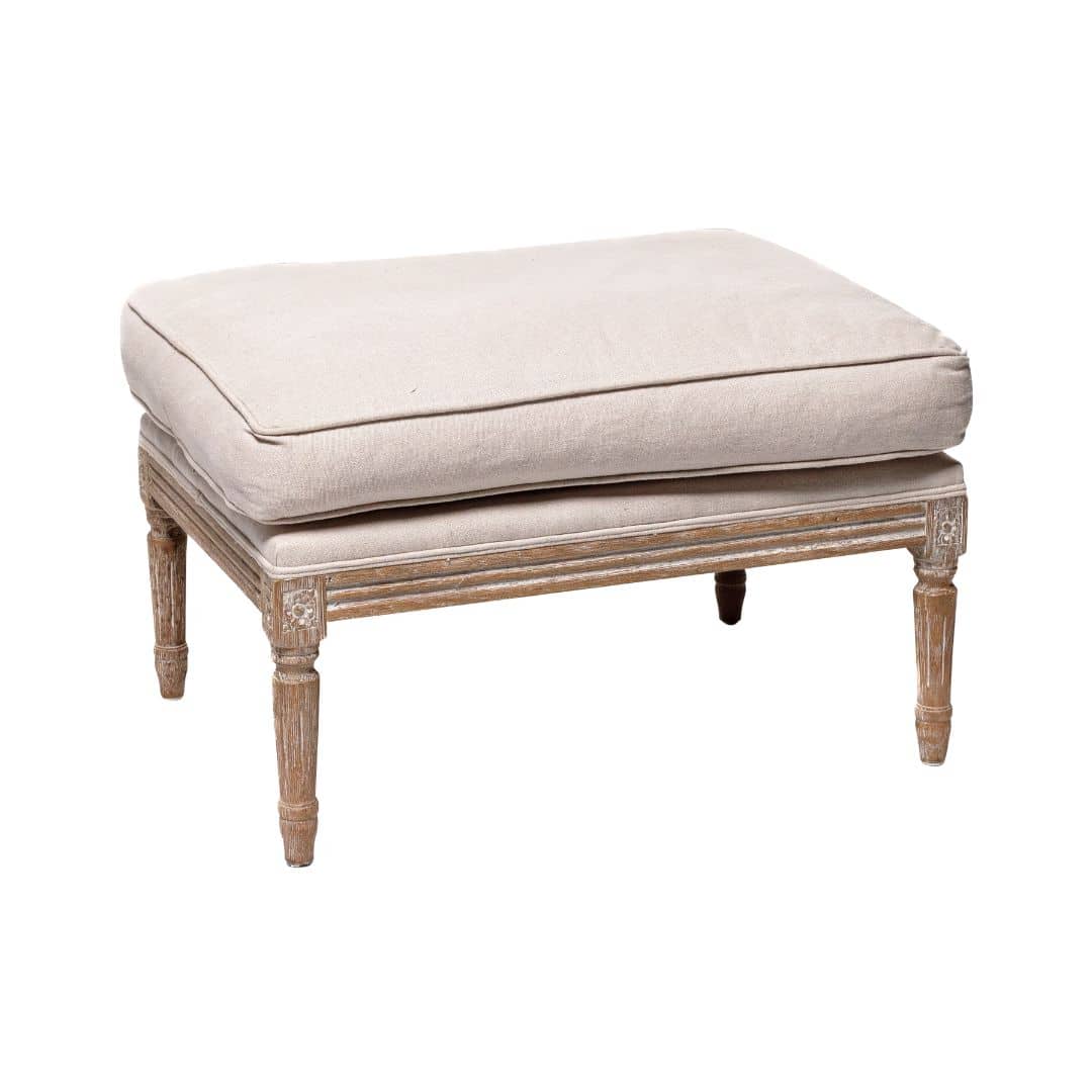 Bordeaux Foot Stool – Linen