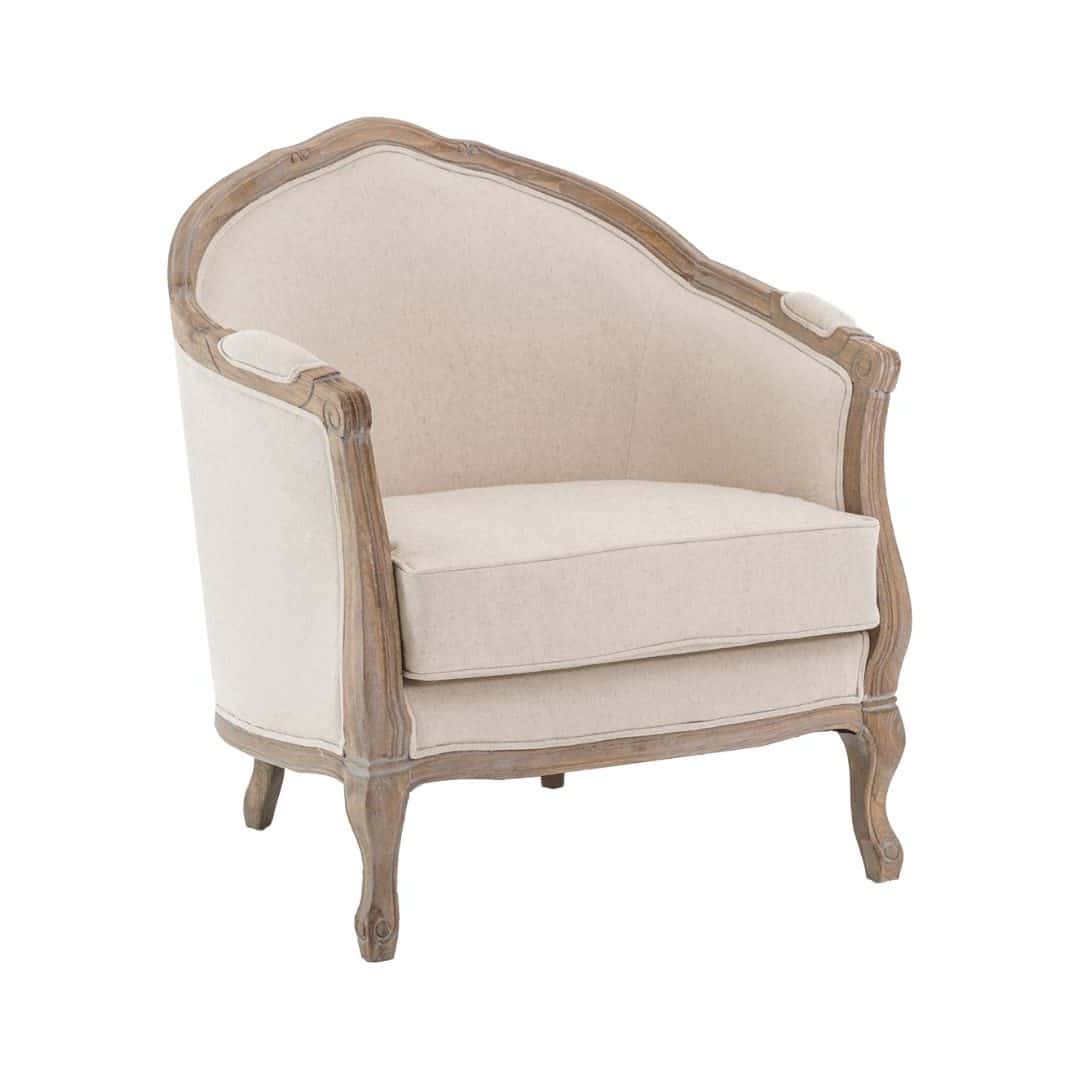 Brittany Armchair – Natural Linen