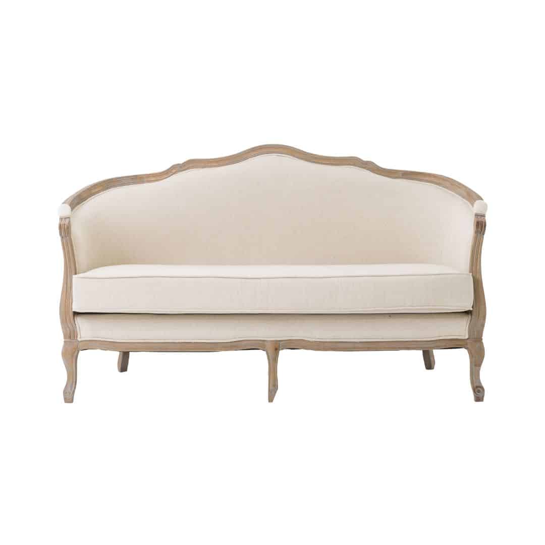Brittany Two Seater Lounge – Natural Linen