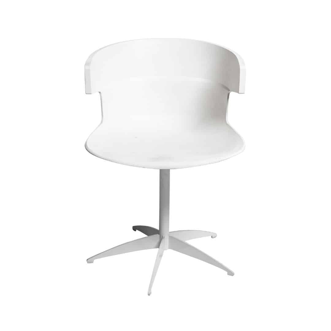 Bucket Swivel Chair – White