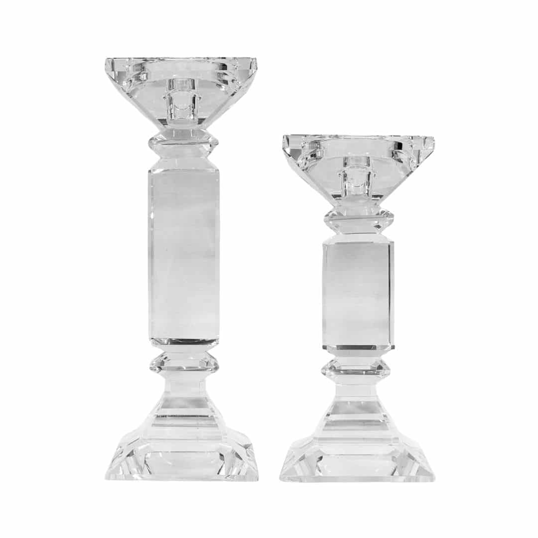 Camille Crystal Candlestick – Set of Two