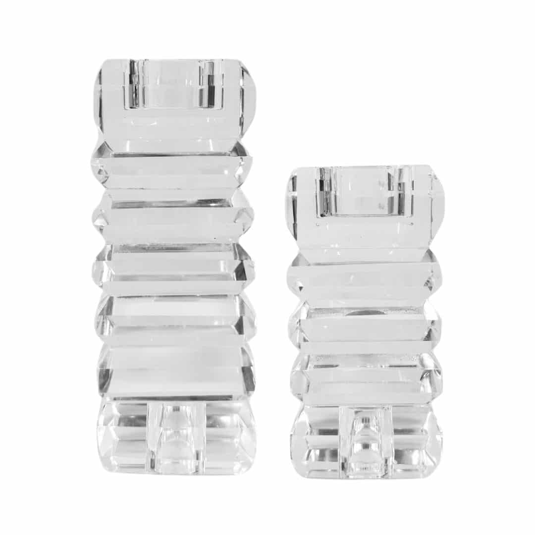 Colette Crystal Candlestick – Set of Two