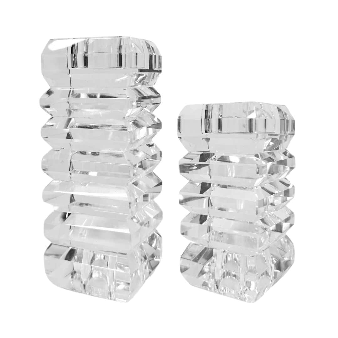Colette Crystal Candlestick – Set of Two