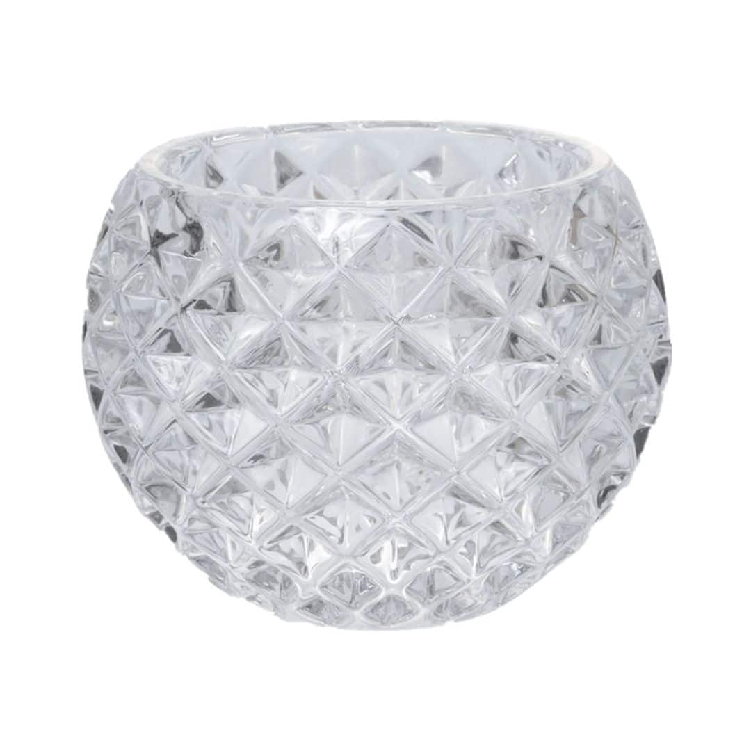 Cut Glass Fishbowl Vase – Set of Two