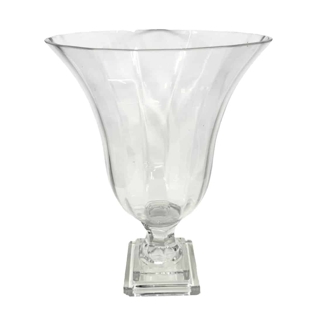 Flute Vase – Square Base – 33cmH