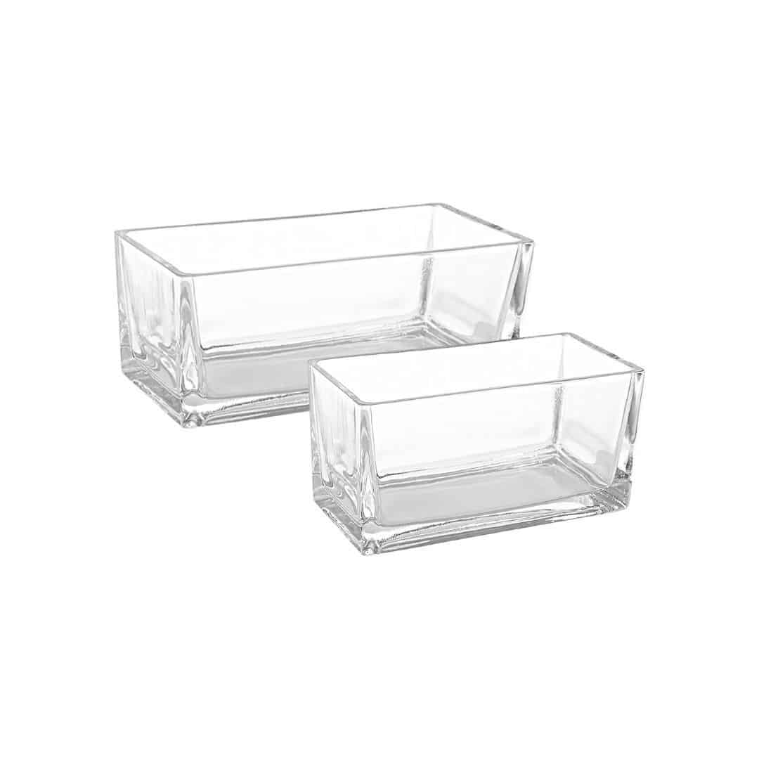 Trough Vase – Glass – Set of Two