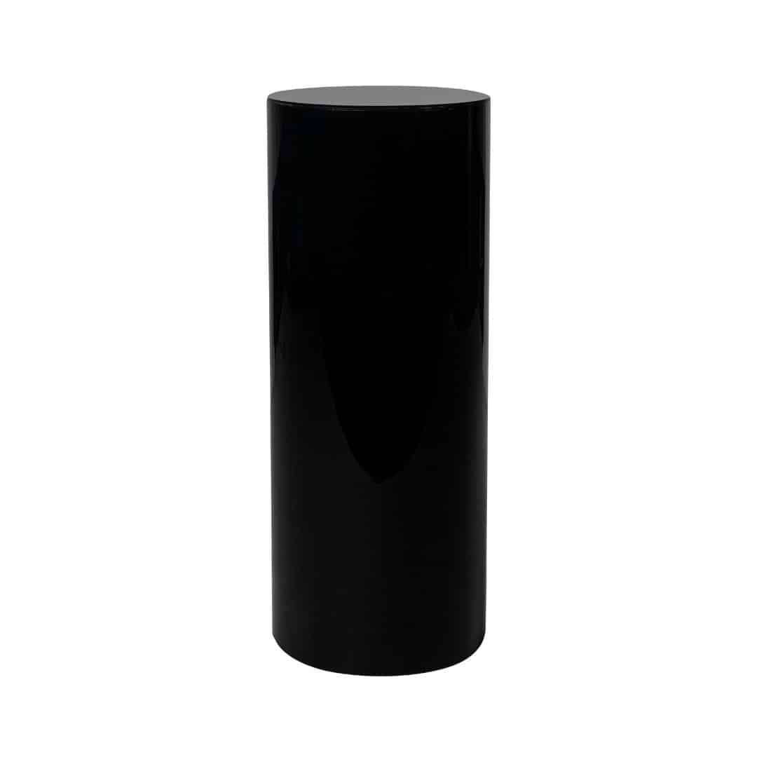 Cylinder Plinth – Black Acrylic