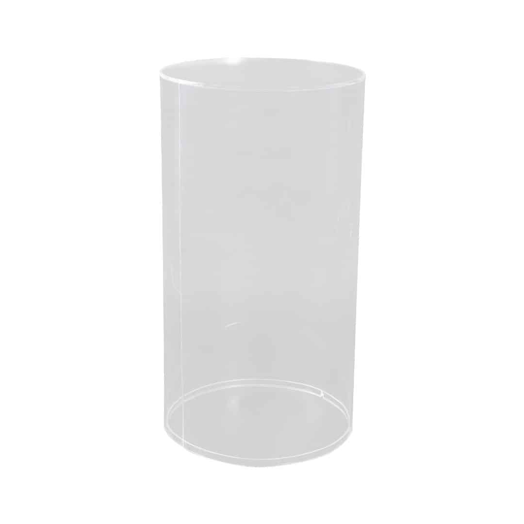Cylinder Plinth – Clear Acrylic – Assorted Sizes