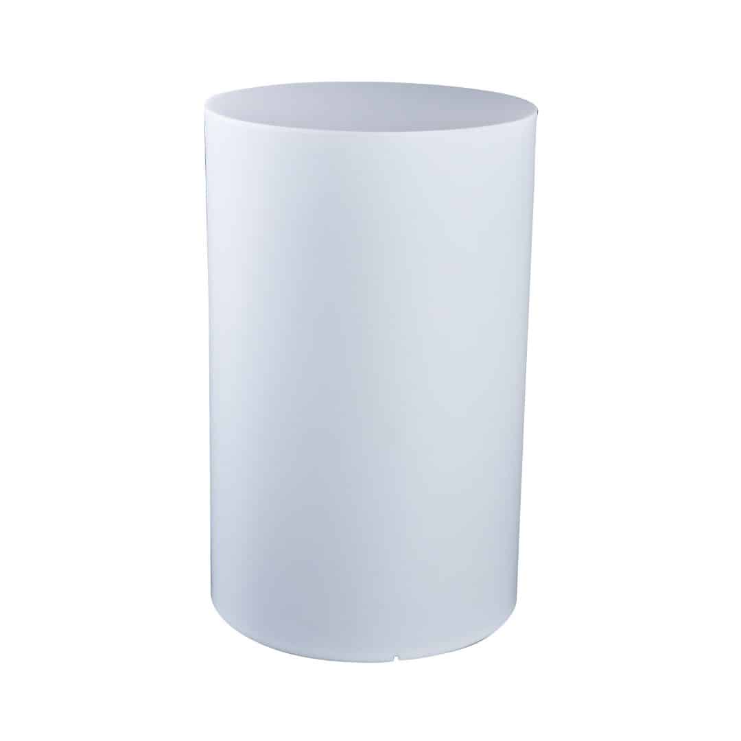 Cylinder Plinth – Opal Acrylic – Assorted Sizes