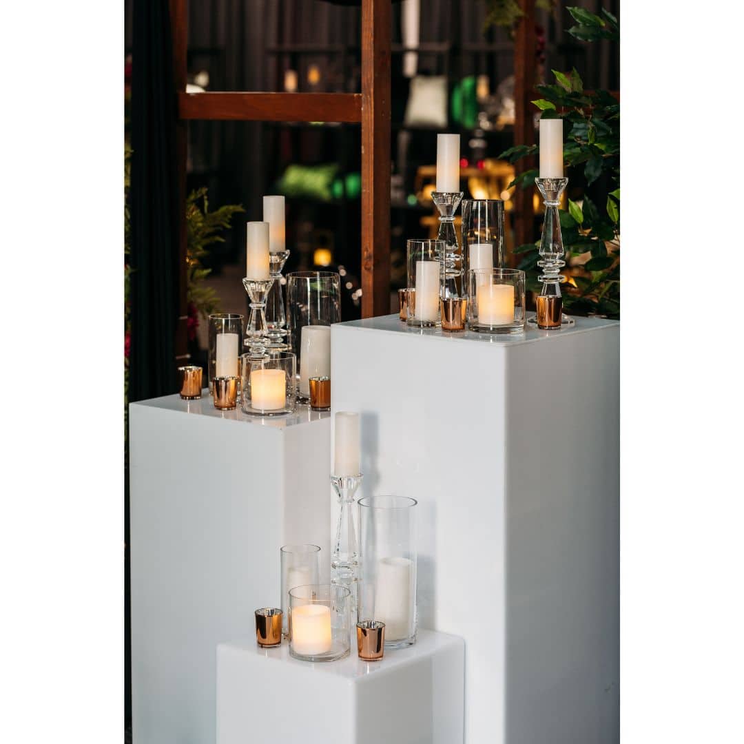 Rectangular Plinth – White – Assorted Styles