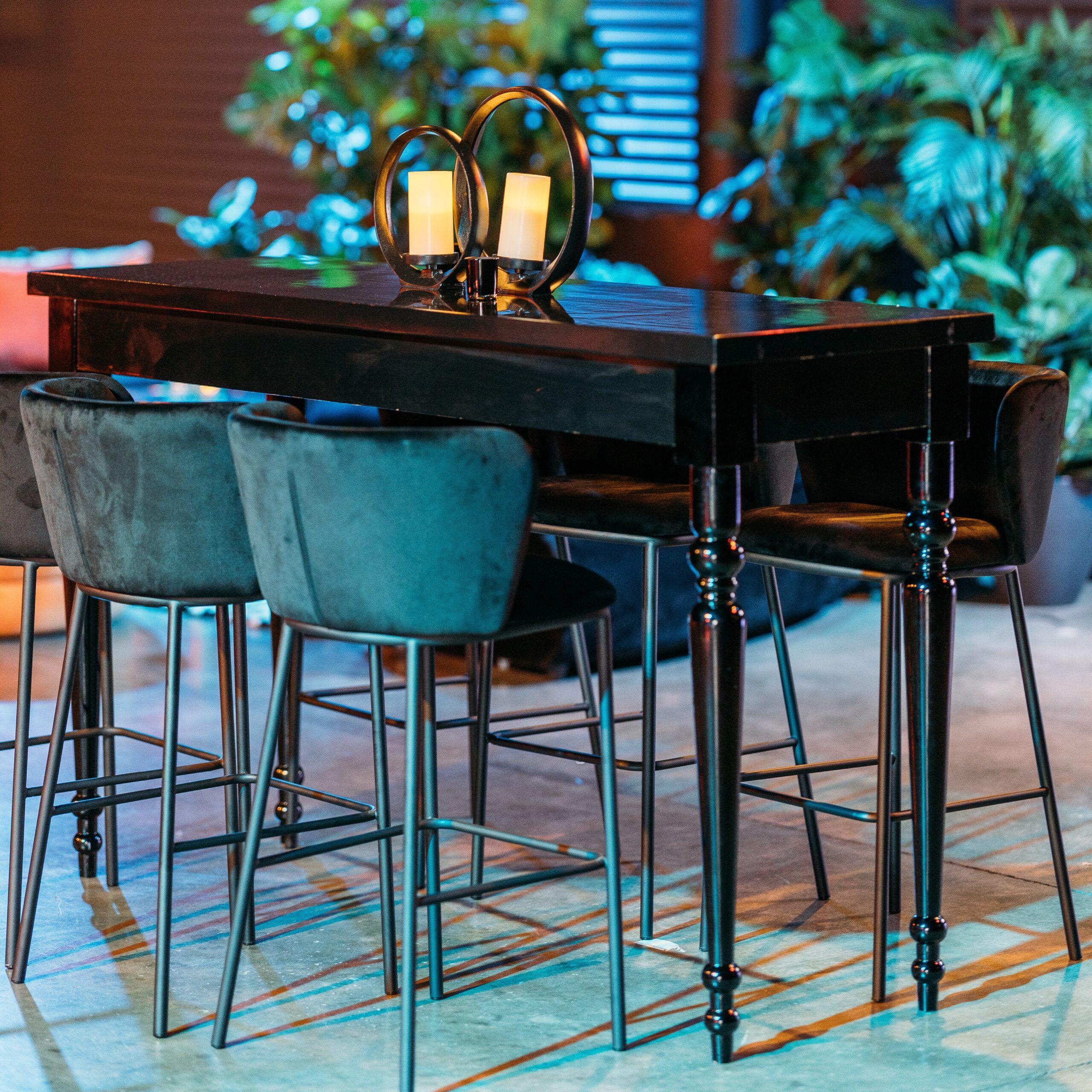 Florence Tapas Table – Black – 180cmL x 60cmW x 110cmH