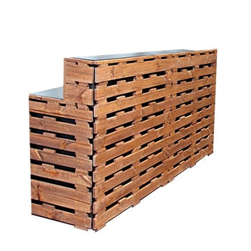 Deluxe Pallet Bar – Natural Timber
