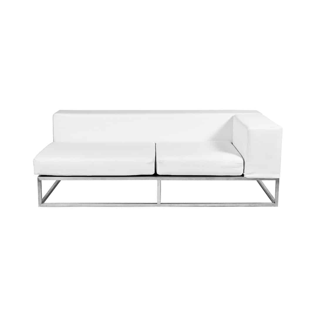 Endless Left Arm Lounge – White