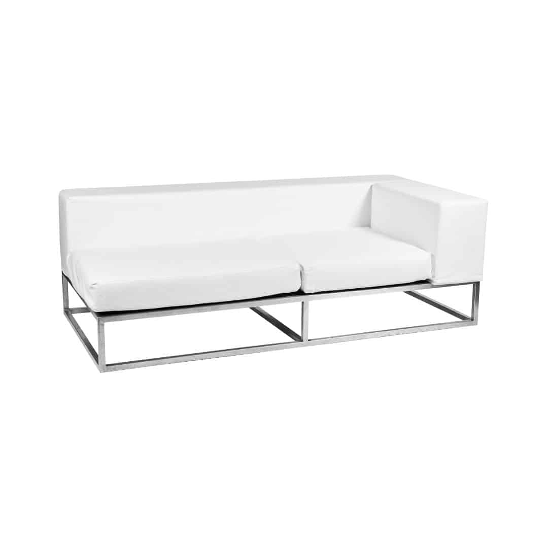 Endless Left Arm Lounge – White