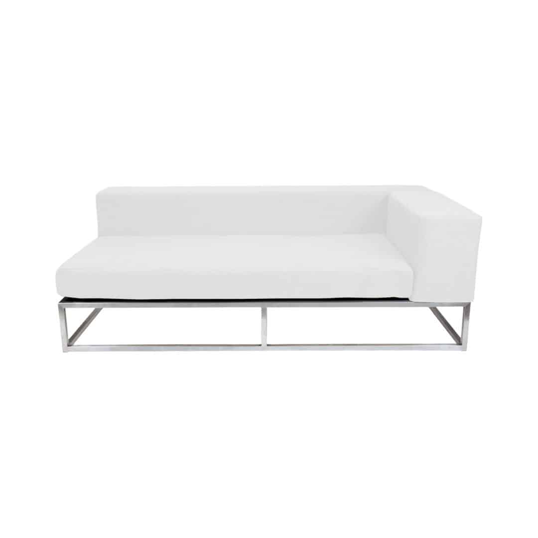 Endless Left Arm Lounge – White