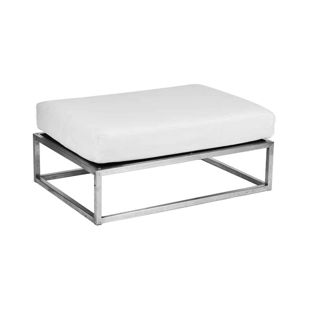 Endless Rectangular Ottoman – White