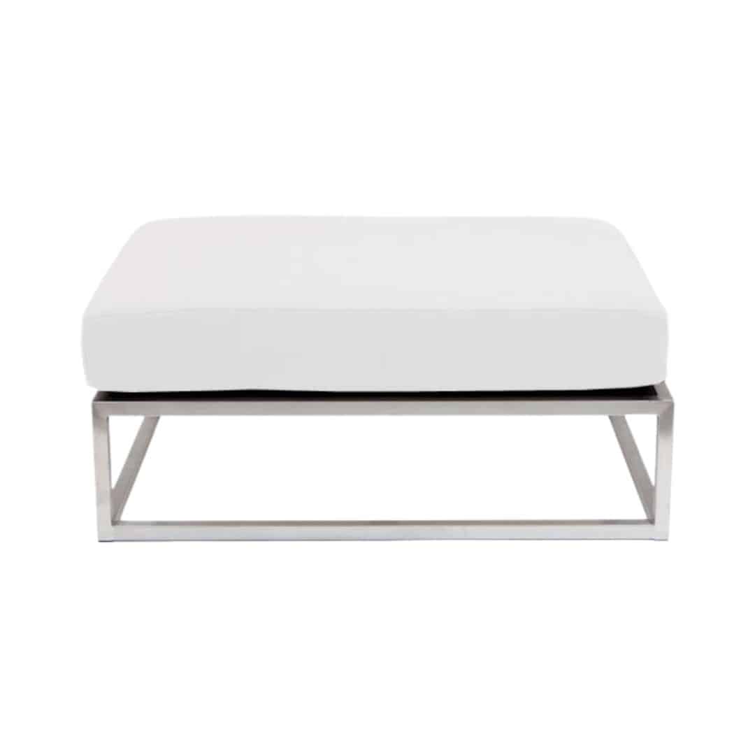 Endless Rectangular Ottoman – White