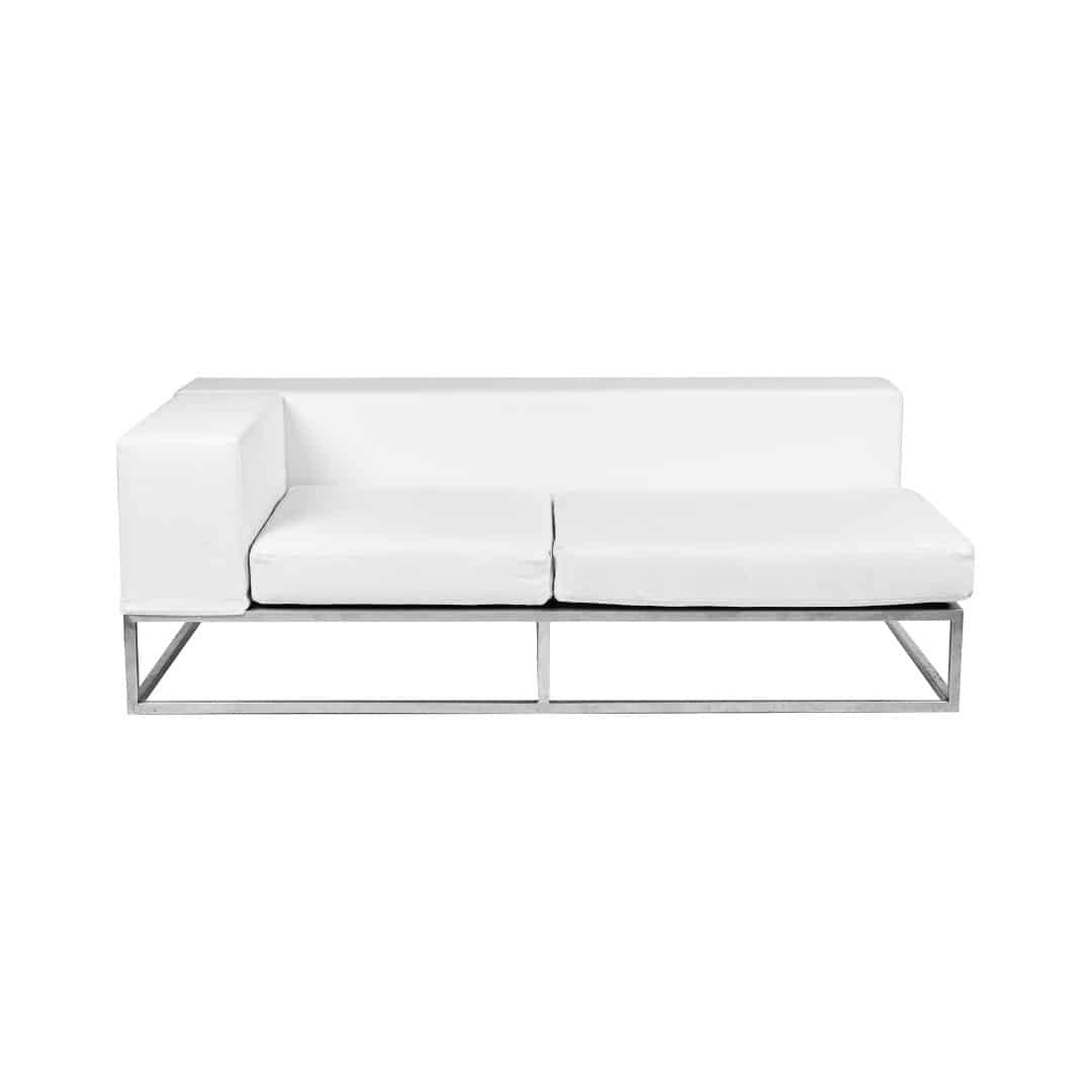 Endless Right Arm Lounge – White