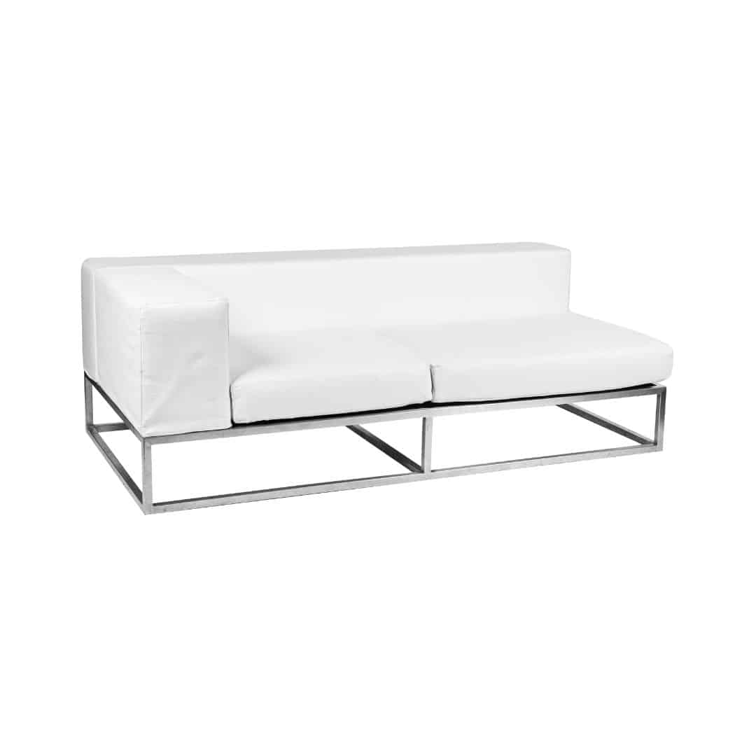 Endless Right Arm Lounge – White