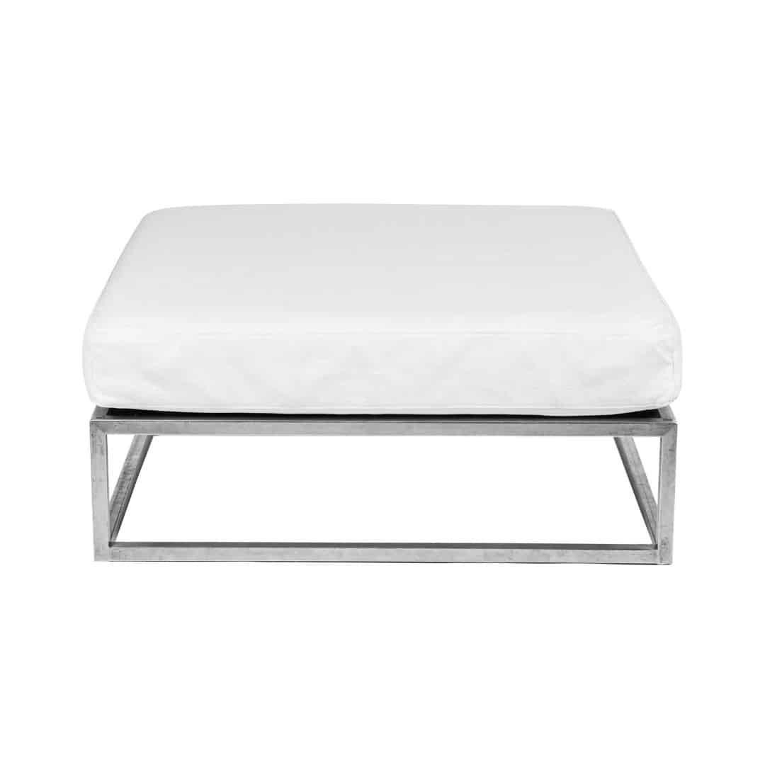 Endless Square Ottoman – White