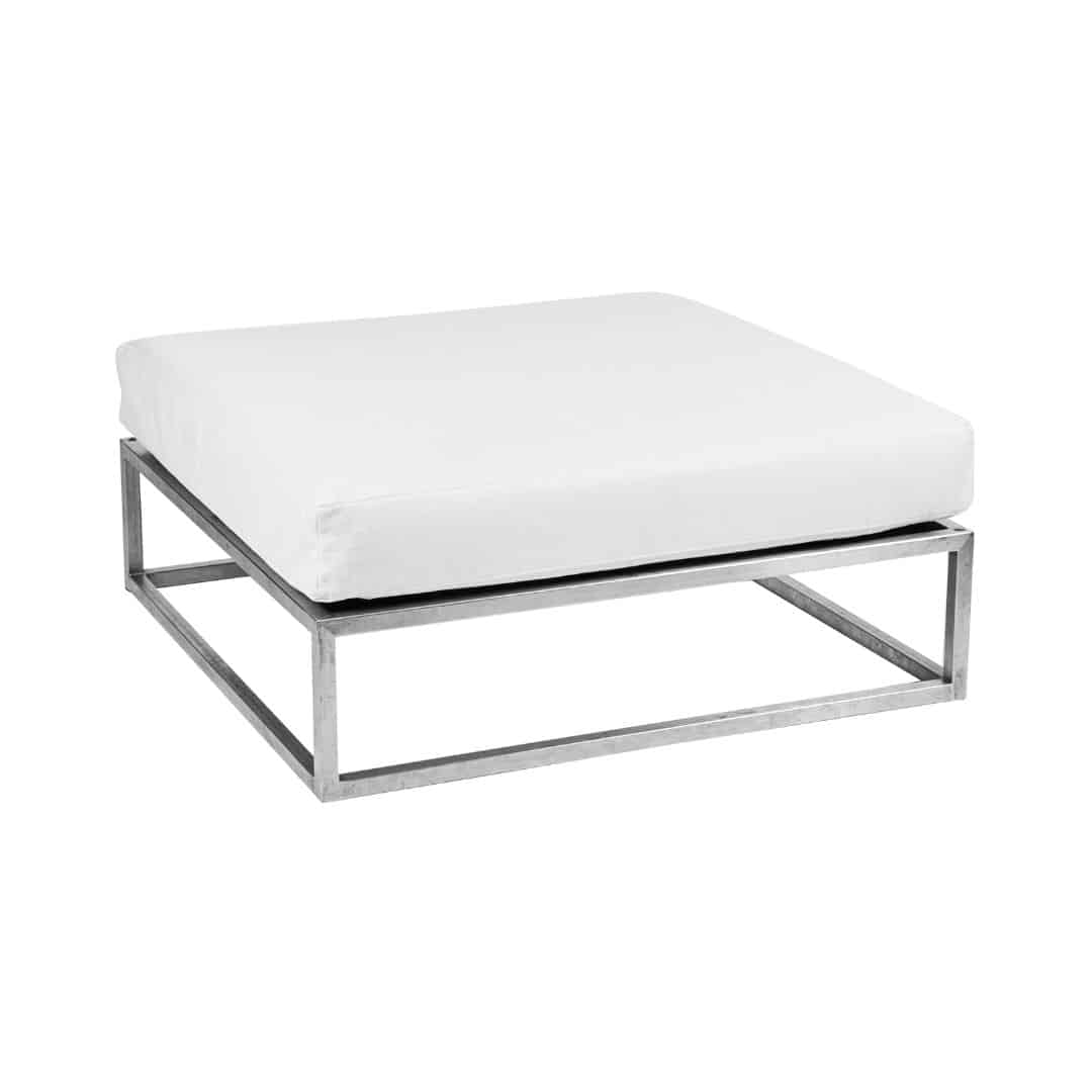 Endless Square Ottoman – White