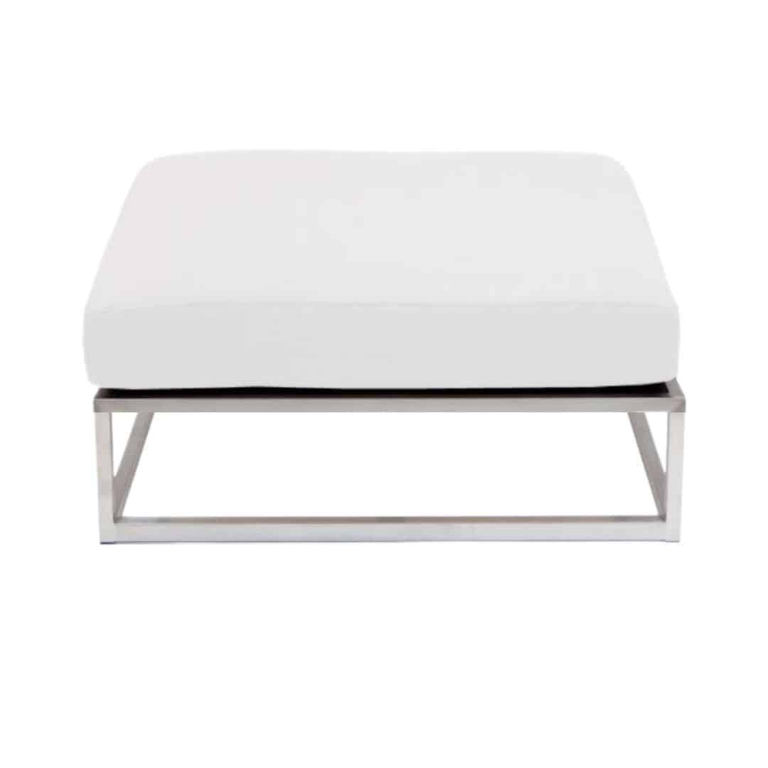 Endless Square Ottoman – White