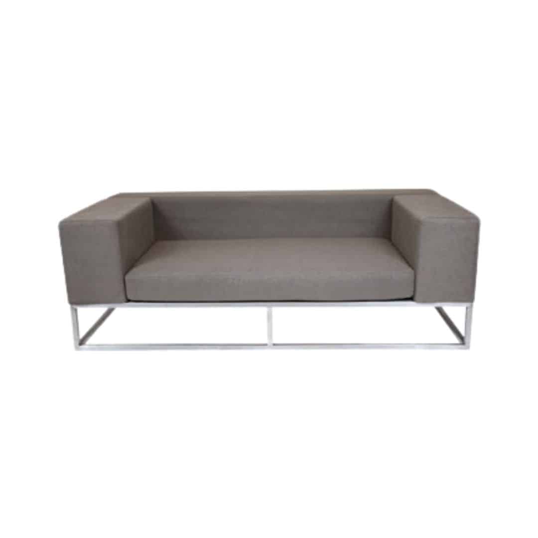 Endless Two Seater Lounge with Arms – Pebble Grey