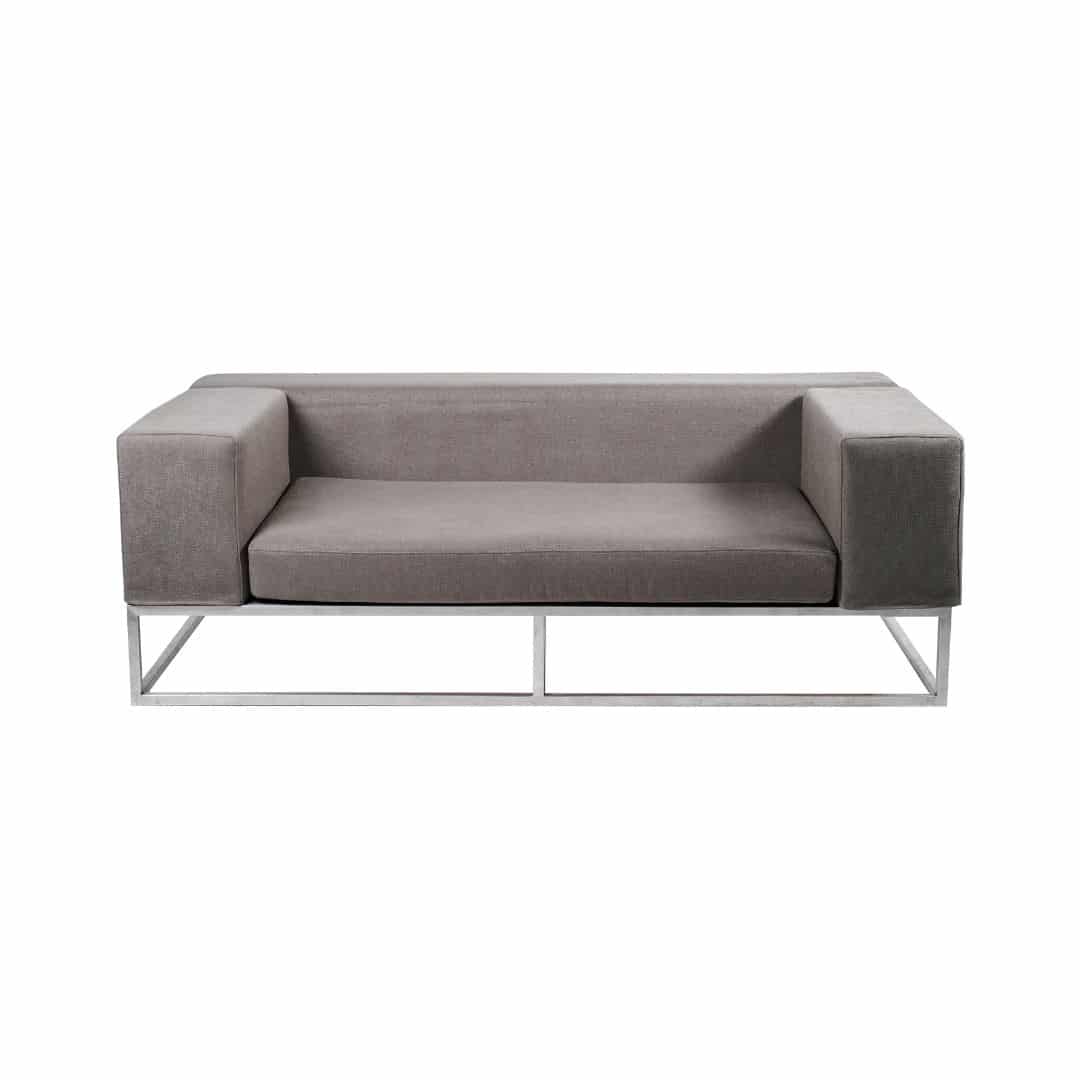 Endless Two Seater Lounge with Arms – Pebble Grey