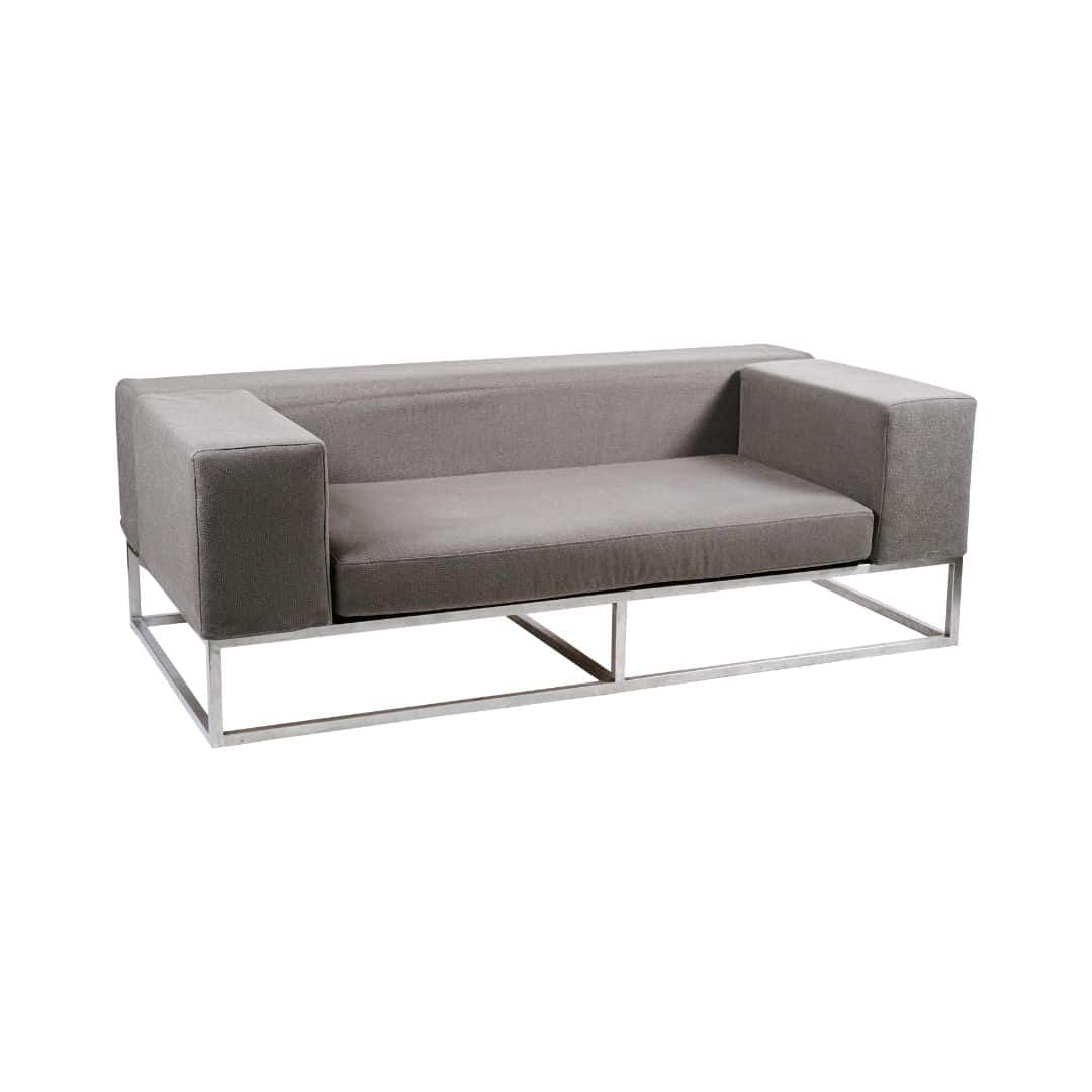 Endless Two Seater Lounge with Arms – Pebble Grey