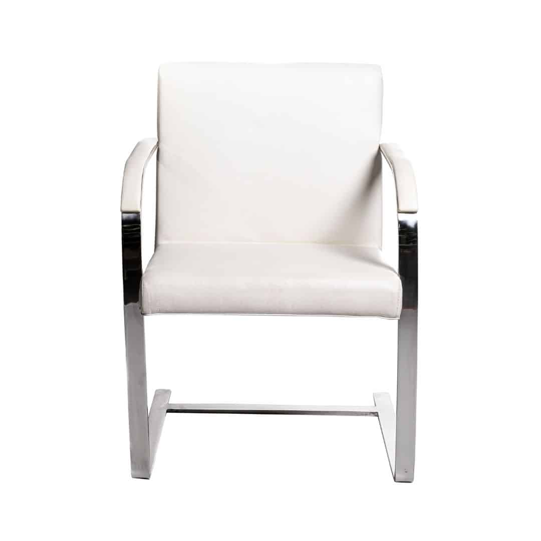 Executive Occasional Chair – White Leather Look