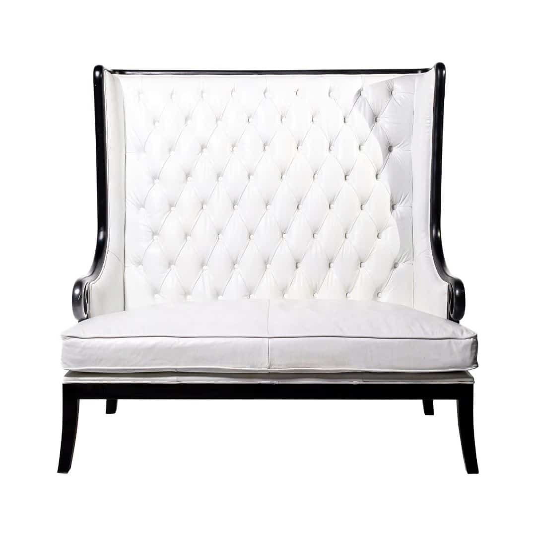 Florence Lounge – White Leather Look