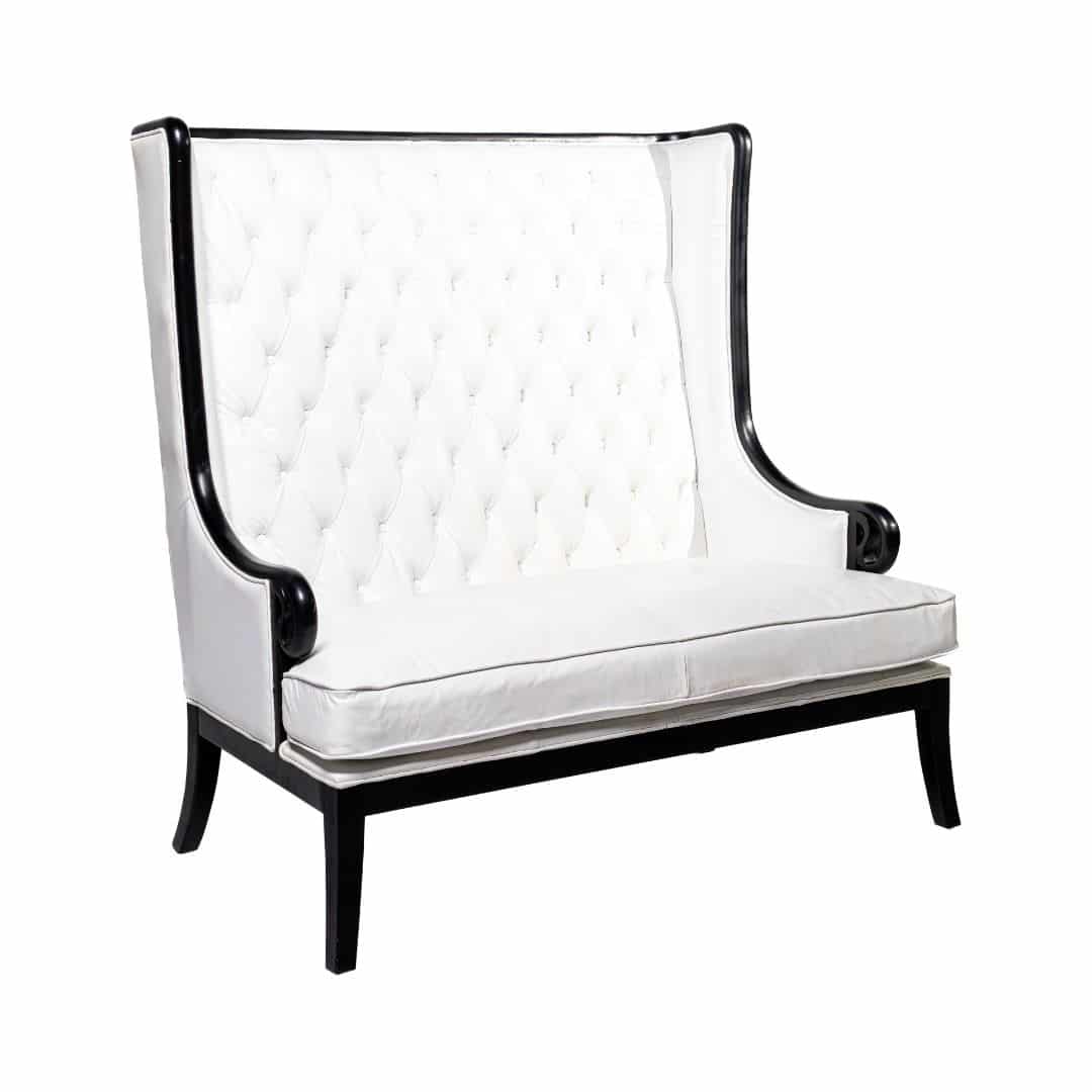 Florence Lounge – White Leather Look