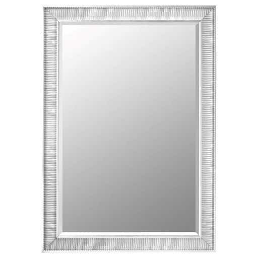 Ribbed Frame Mirror – Gloss Silver – 91cm x 131cm (72cm x 112cm internal) – Frame 02