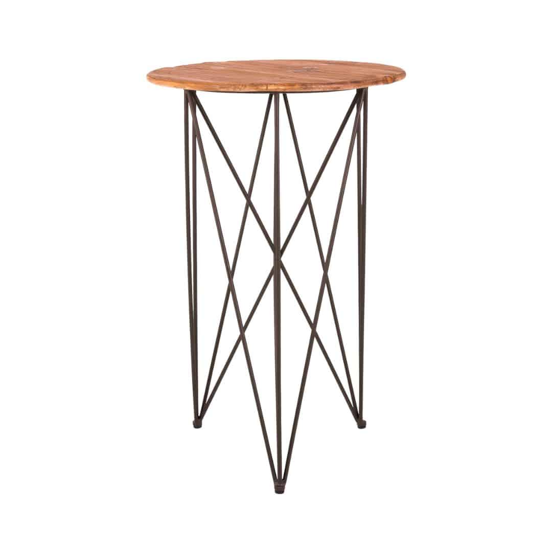 Frankie Bar Table – Black with Timber Top