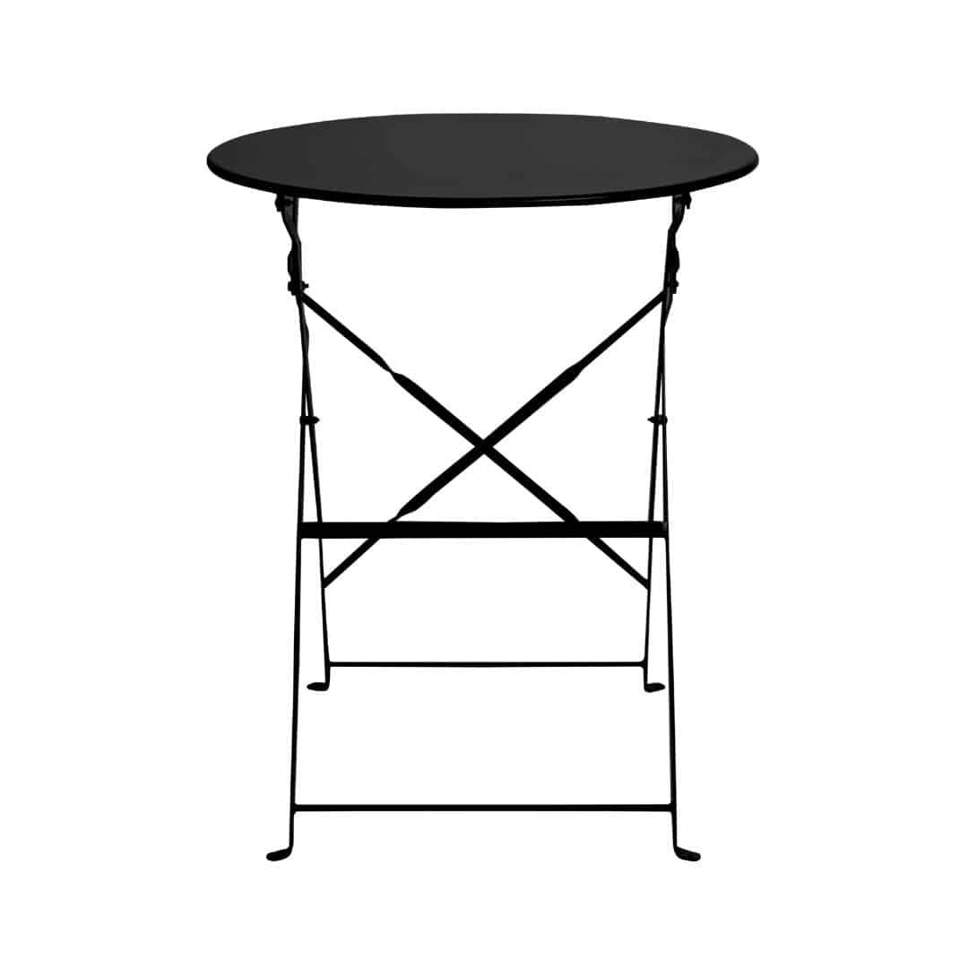 Garden Round Café Table – Black