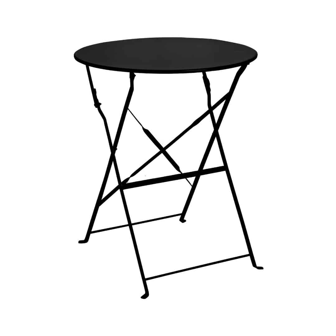Garden Round Café Table – Black