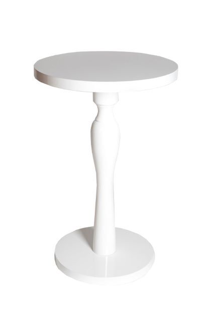 Glam Bar Table – White – 65cmW x 110cmH
