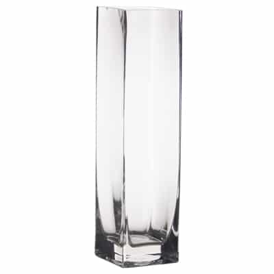 Rectangle Bud Vase – Clear Glass – Set of Two
