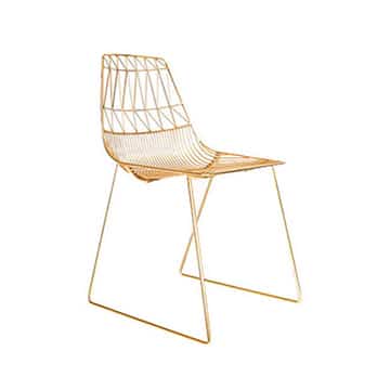 Bend Chair – Gold – 50cmW x 53cmD x 80cmH