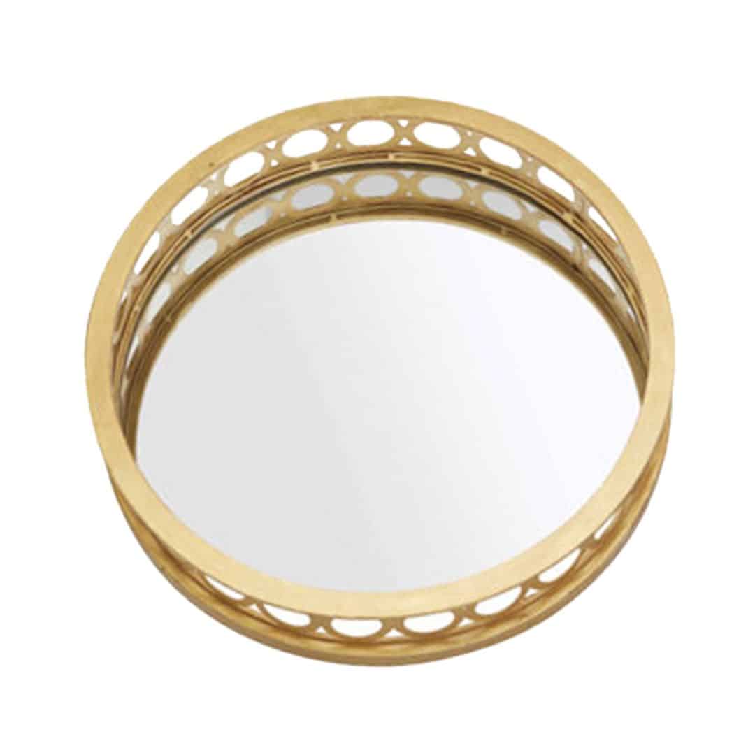 Gold Edge Mirror Tray – Assorted Styles