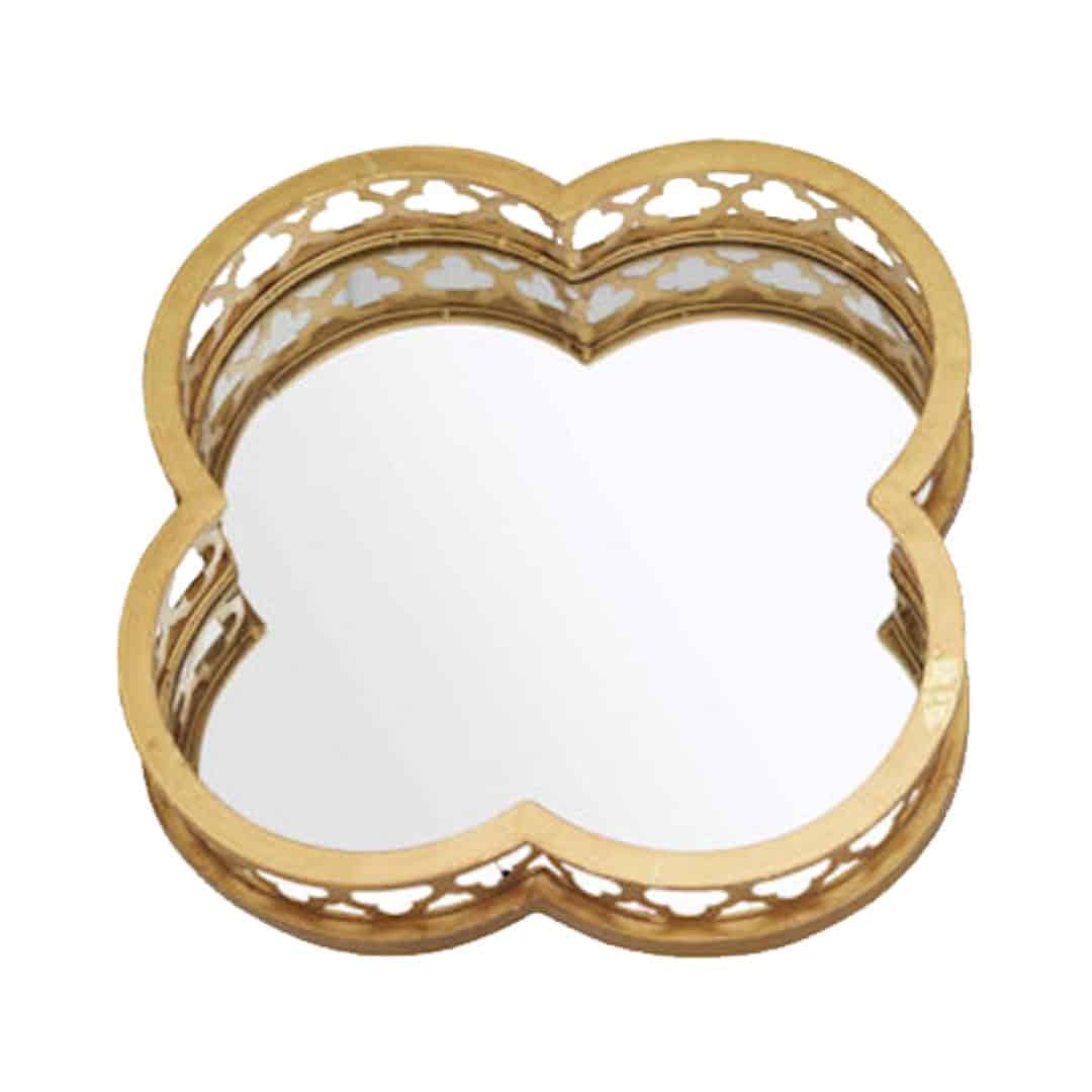 Gold Edge Mirror Tray – Assorted Styles