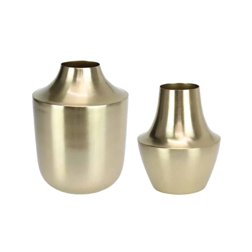 Gracie & Gretta Vases – Gold – Set of Two