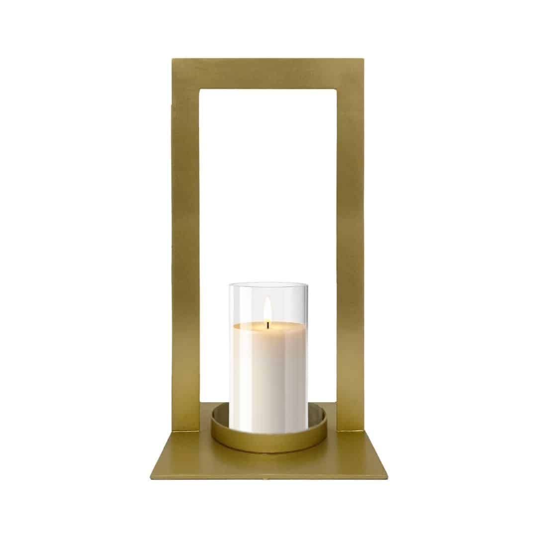 Lucie Hurricane Lantern – Gold – Set of Two