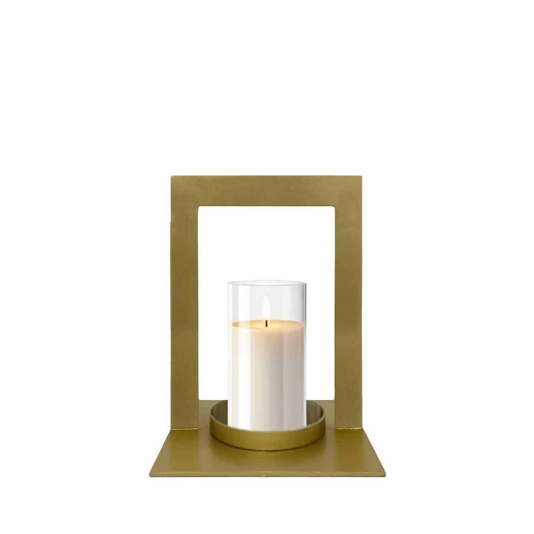 Lucie Hurricane Lantern – Gold – Set of Two