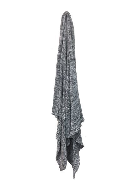 Knitted Throw Blanket – Grey